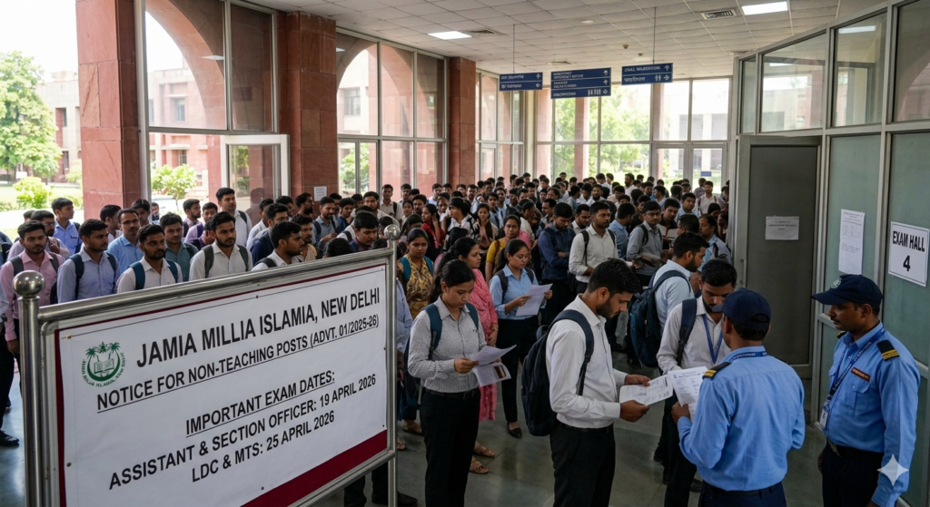 Delhi JMI 143 Non Teaching Exam Date Notice