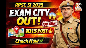 RPSC 1015 Sub Inspector Exam City Details