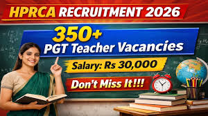 HPRCA Advt. 07/2026 PGT Teacher Online Form