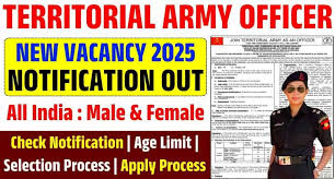 Territorial Army Officer Vacancy Online Form