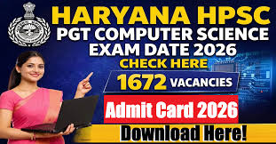 HPSC 1672 PGT (Computer Sci.) New Exam Date