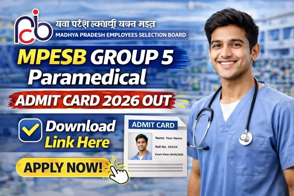 MPESB Group-5 Various Posts Admit Card