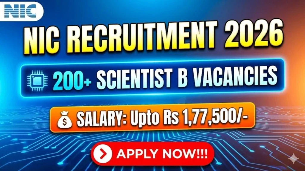 NIC 243 Scientist-B Vacancy Online Form