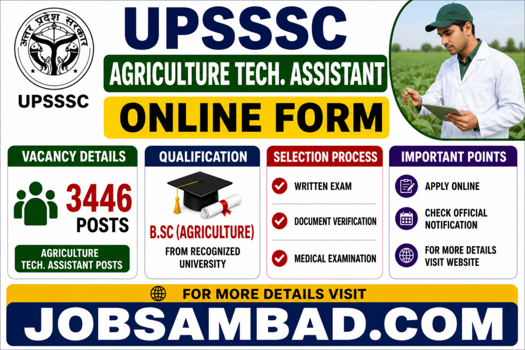 UPSSSC Agriculture Tech. Assistant Online Form