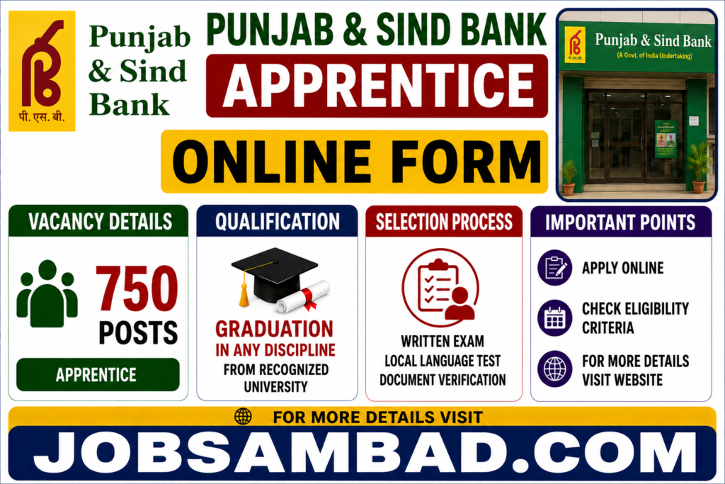 Punjab and Sind Bank Apprentice Online Form