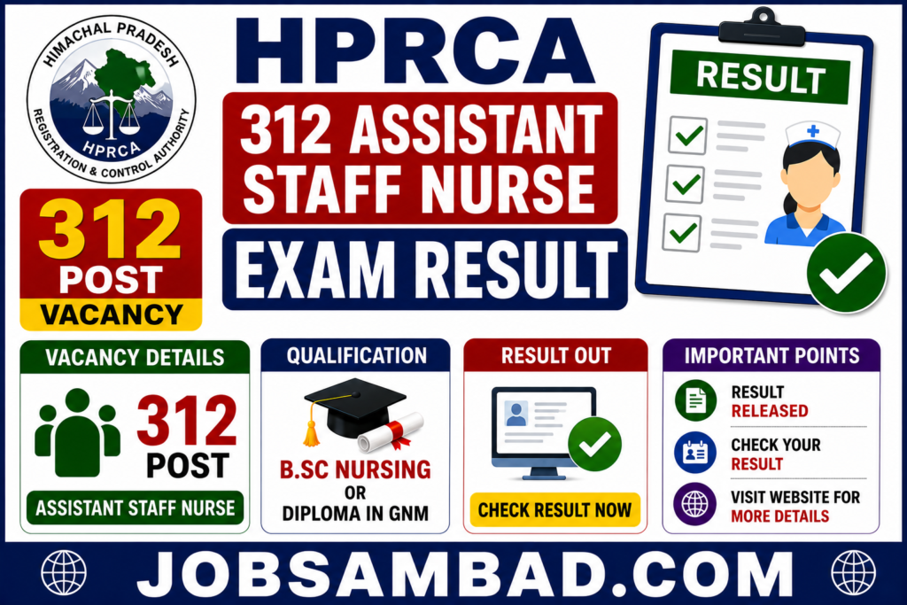 HPRCA 312 Assistant Staff Nurse Exam Result