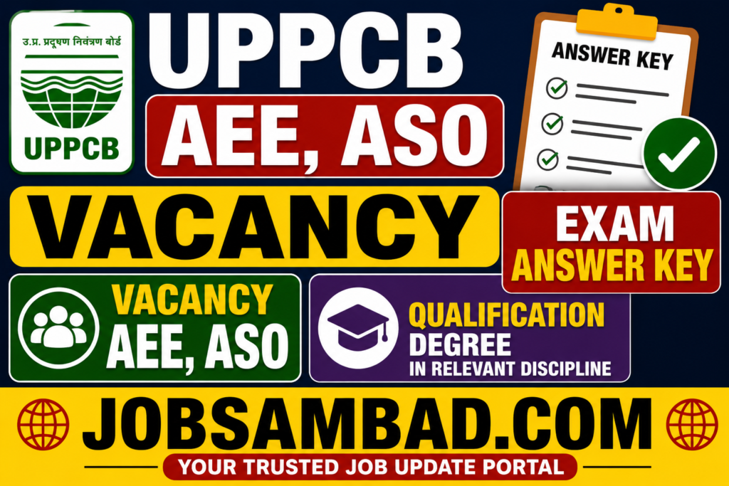 UPPCB AEE, ASO Vacancy Exam Answer Key