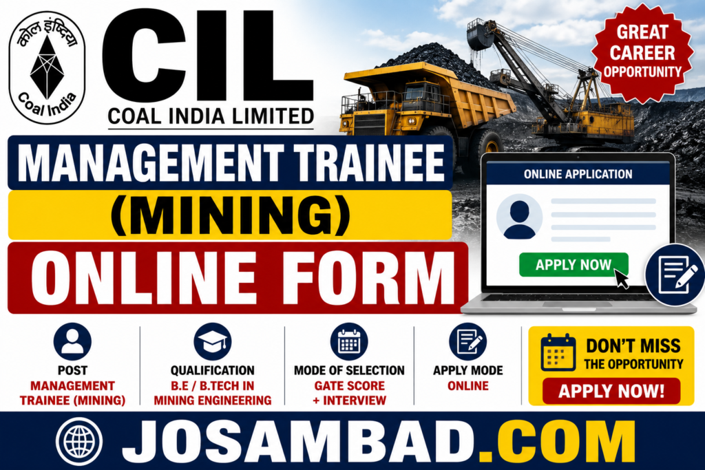 CIL Management Trainee (Mining) Online Form