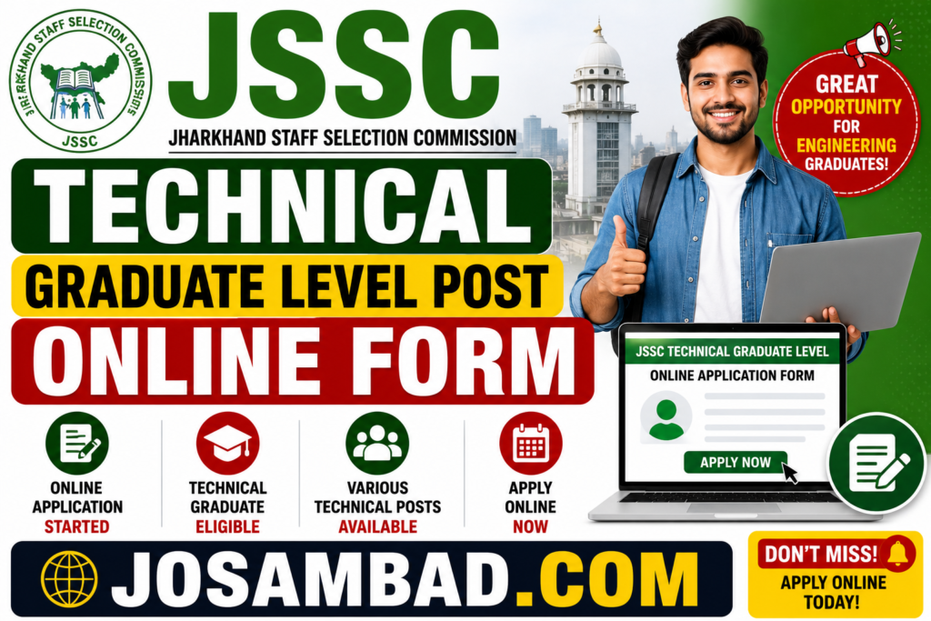 JSSC Technical Graduate Level Post Online Form