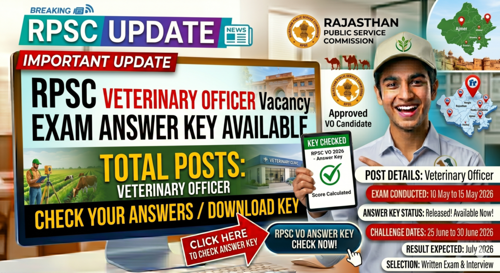 RPSC Veterinary Officer Exam Answer Key