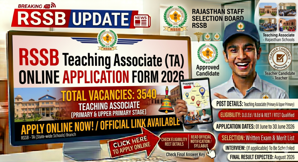 RSSB 3540 Teaching Associate Online Form