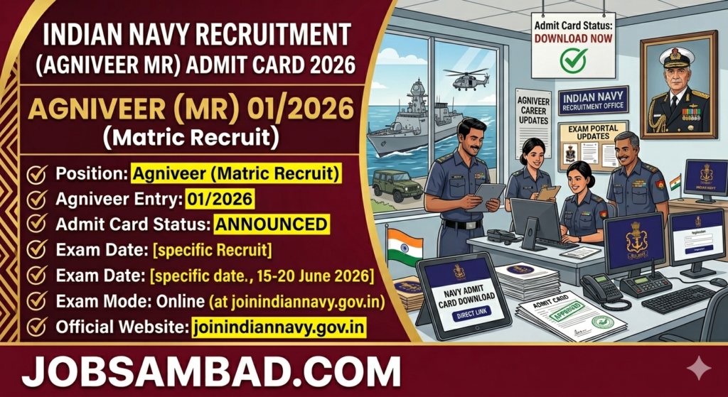 Indian Navy Agniveer (MR) Admit Card 2026  