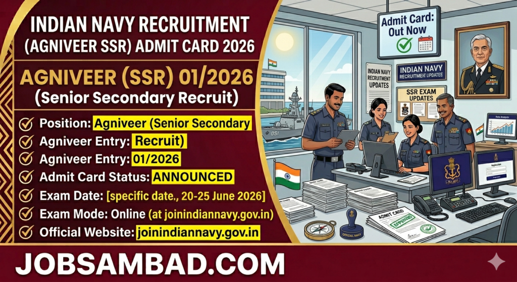 Indian Navy Agniveer (SSR) Admit Card 2026