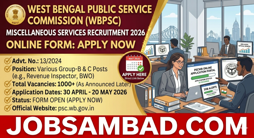 WBPSC Miscellaneous Services online form