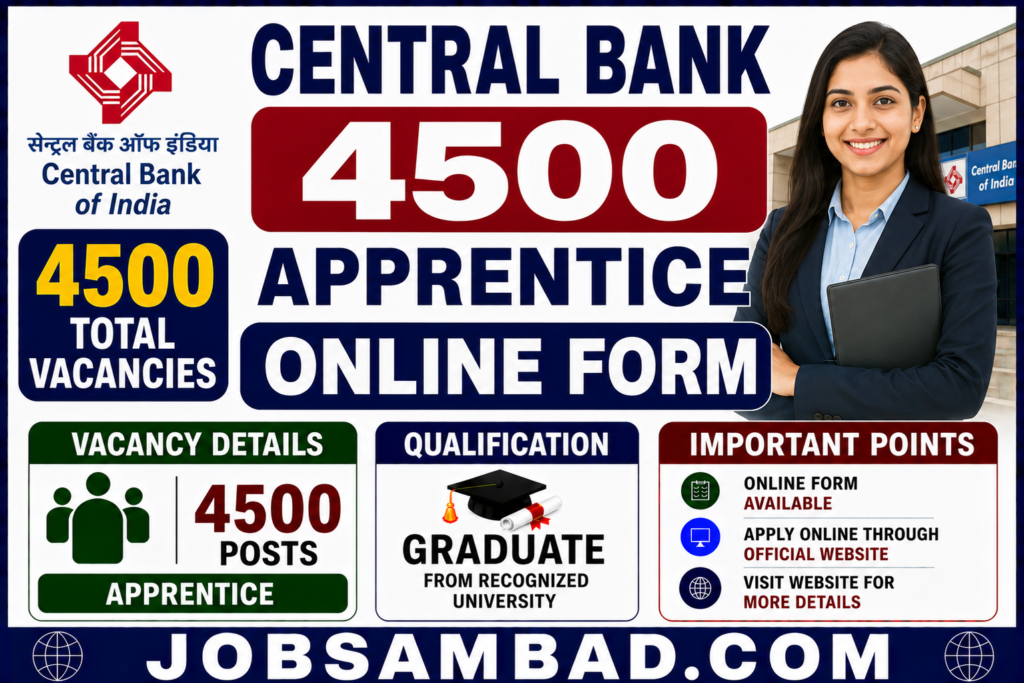 Central Bank 4500 Apprentice Online Form