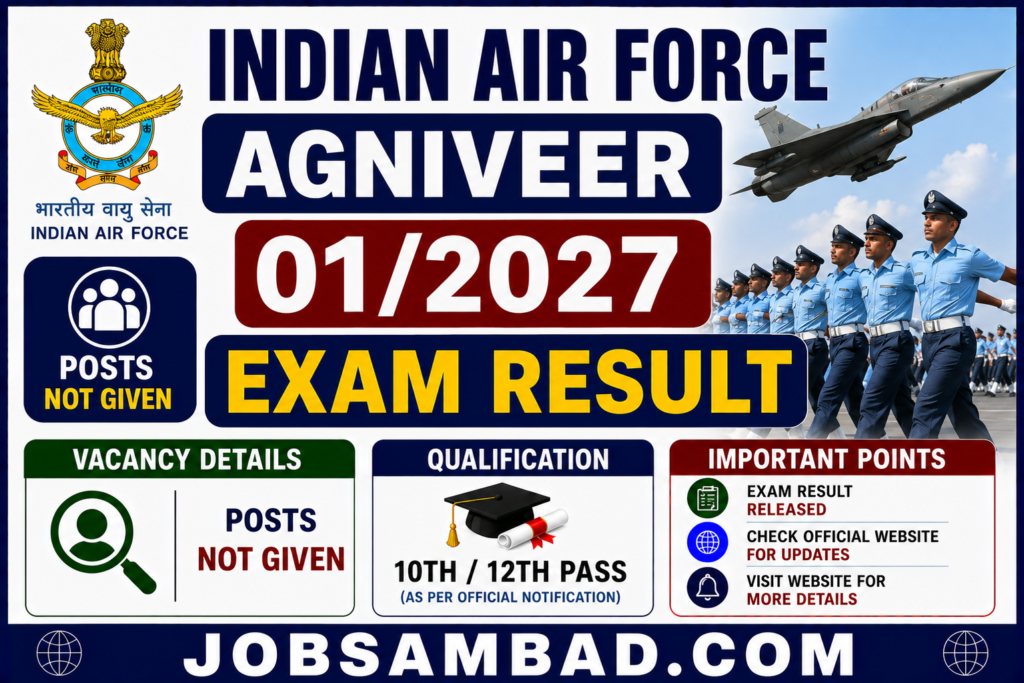 Indian Air Force Agniveer 01/2027 Exam Result