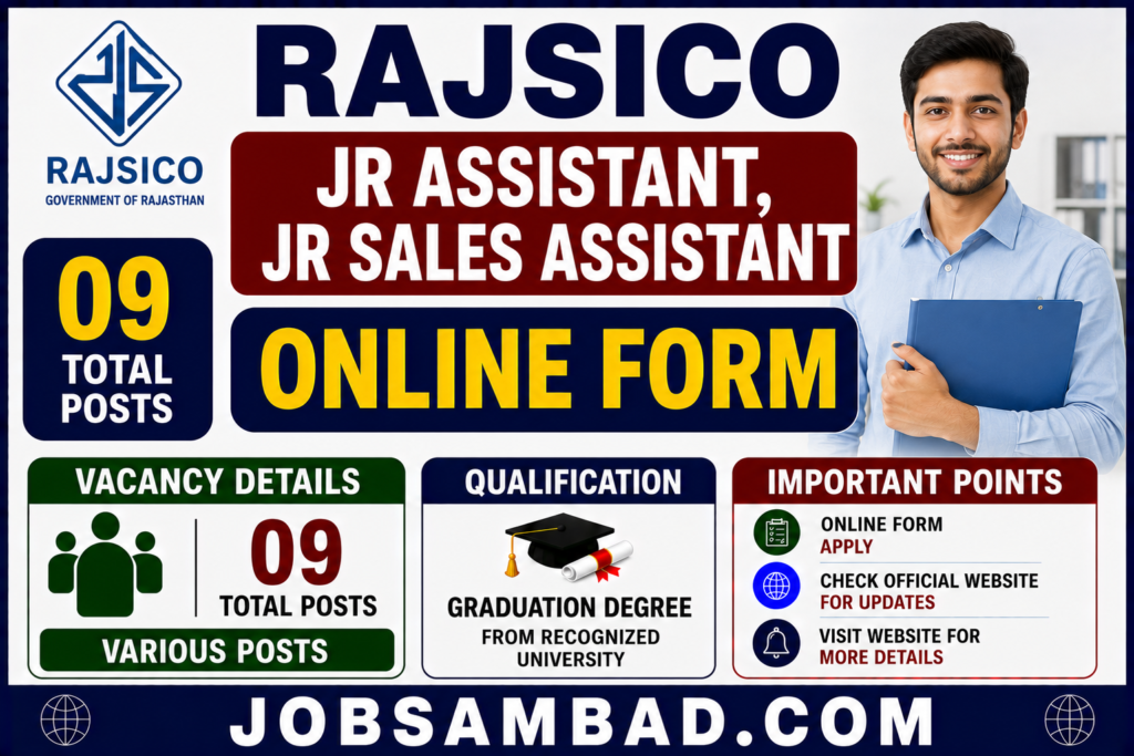 RAJSICO Jr Assistant, Jr Sales Assistant Form