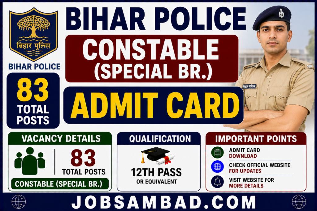 Bihar Police Constable (Special Br.) Admit Card