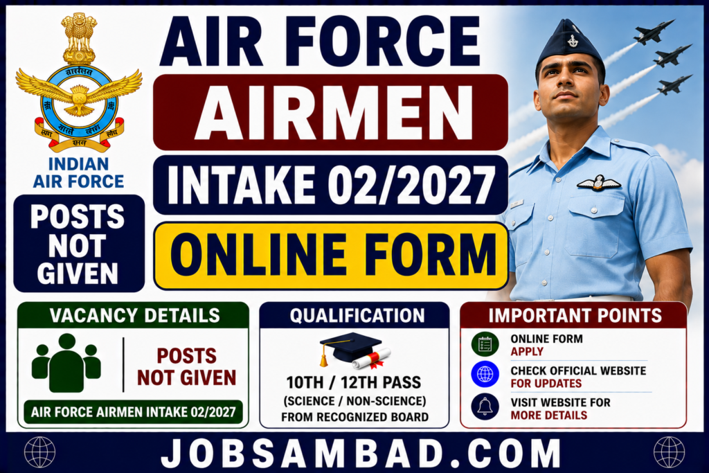 Air Force Airmen Intake 02/2027 Online Form
