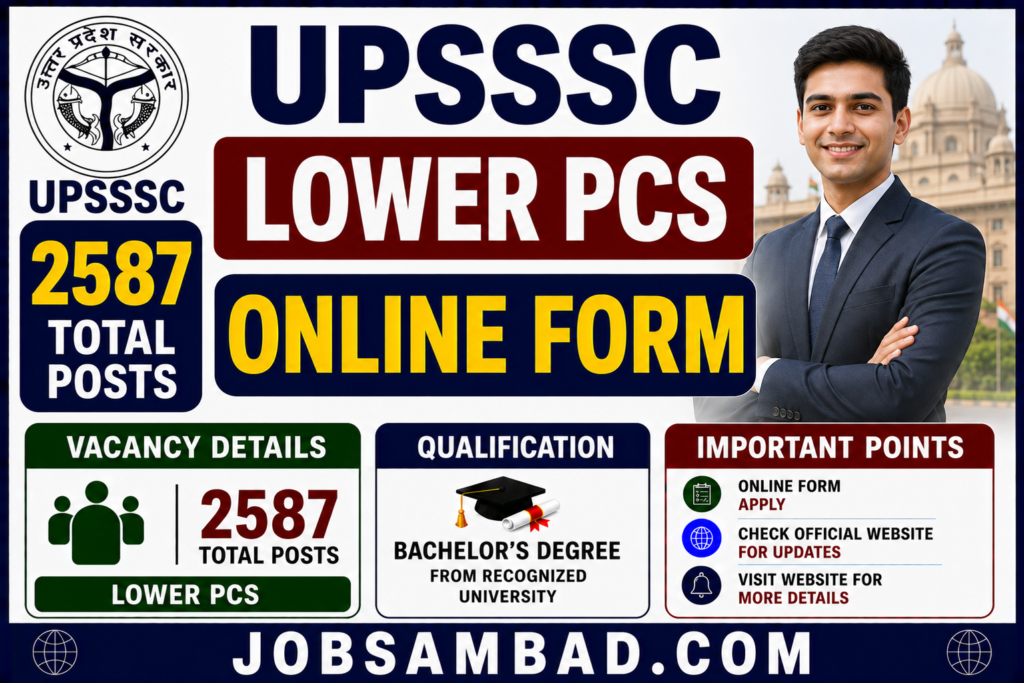 UPSSSC Lower PCS (2587 Posts) Online Form