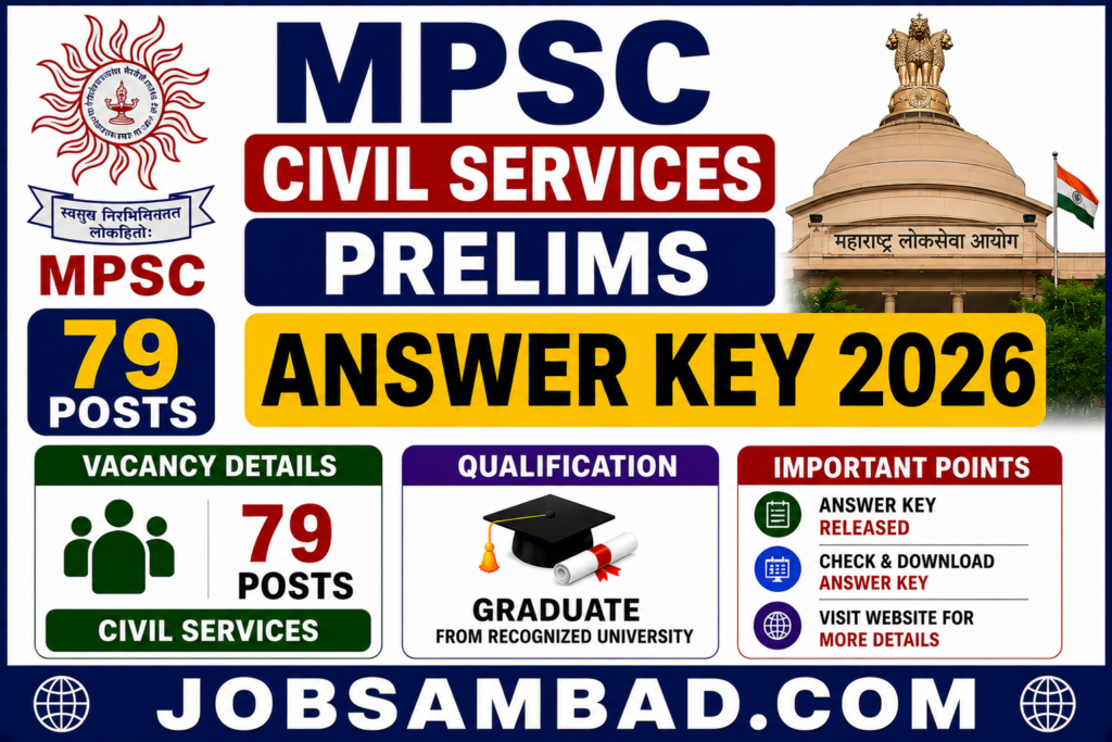 MPSC Civil Services Prelims Answer Key 2026