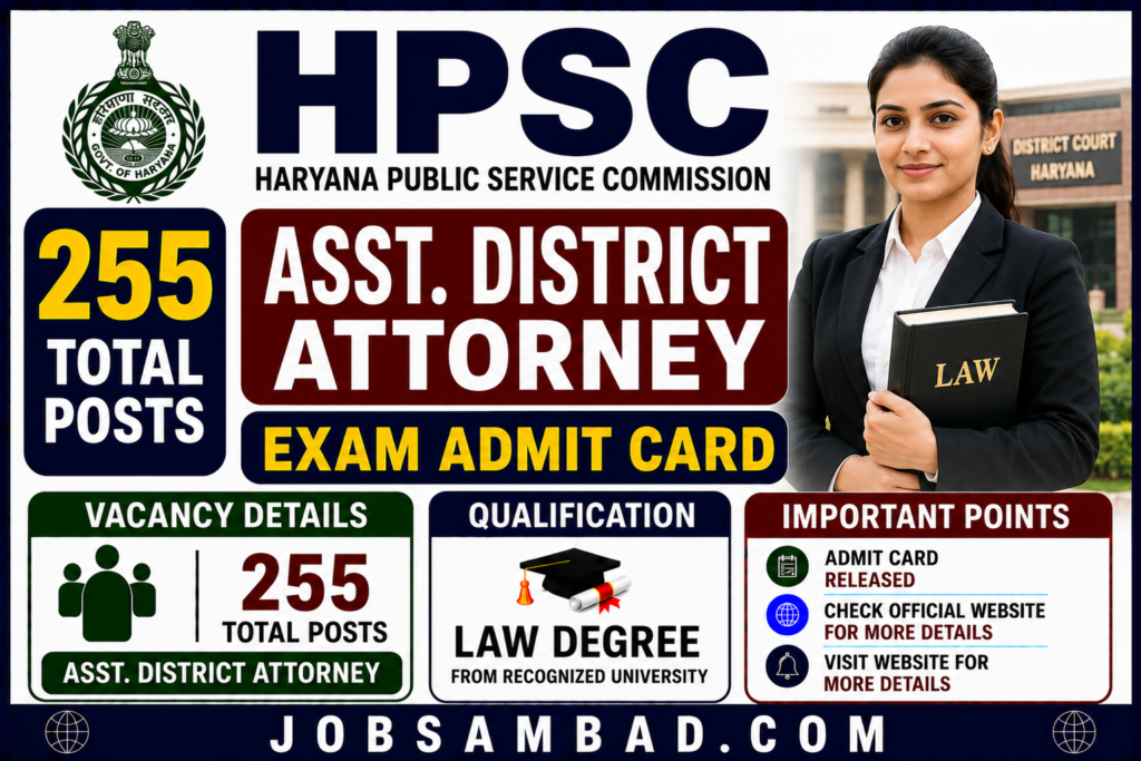 HPSC Asst. District Attorney Exam Admit Card