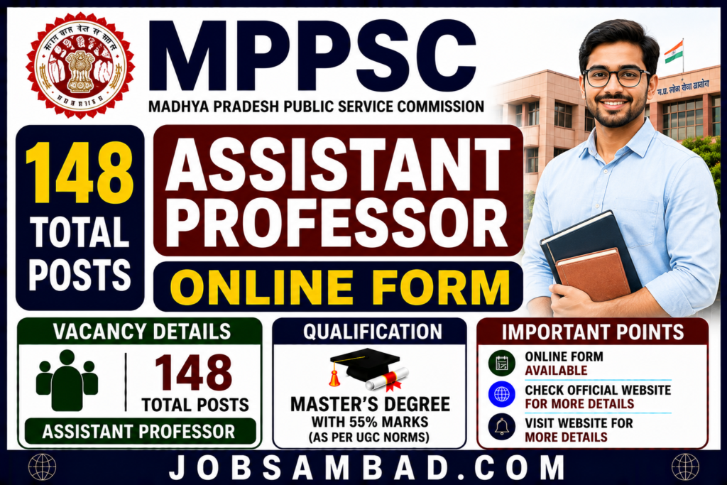 MPPSC 148 Assistant Professor Online Form