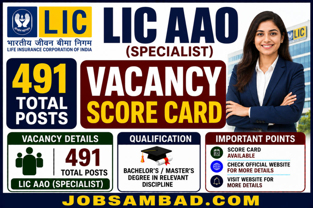 LIC AAO (Specialist) Vacancy Score Card