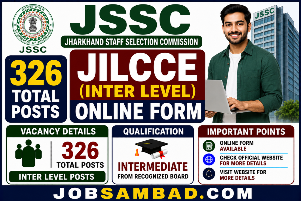 JSSC JILCCE (Inter Level) 326 Post Online Form