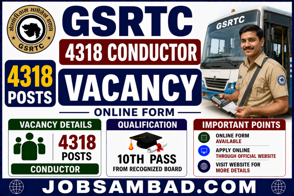 GSRTC 4318 Conductor Vacancy Online Form