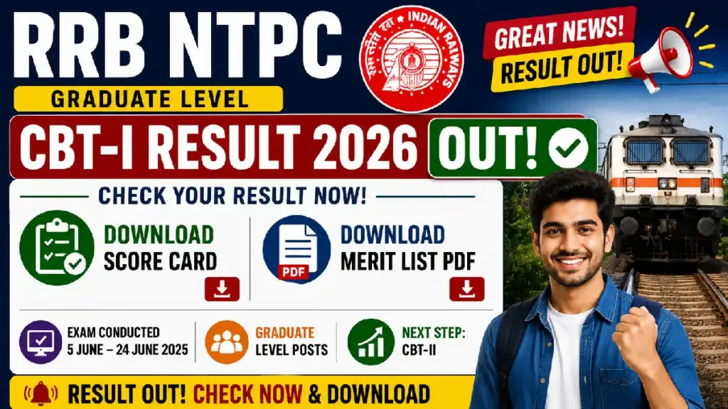 RRB NTPC (Graduate) CBT-I Result, Score Card