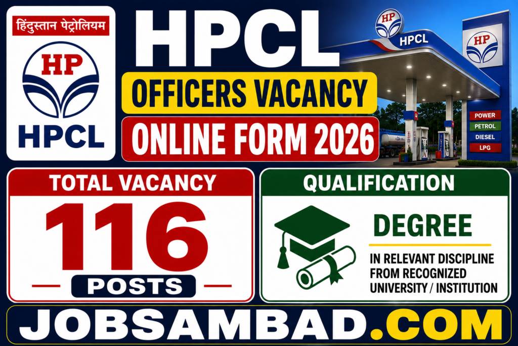 HPCL 116 Officers Vacancy Online Form 2026