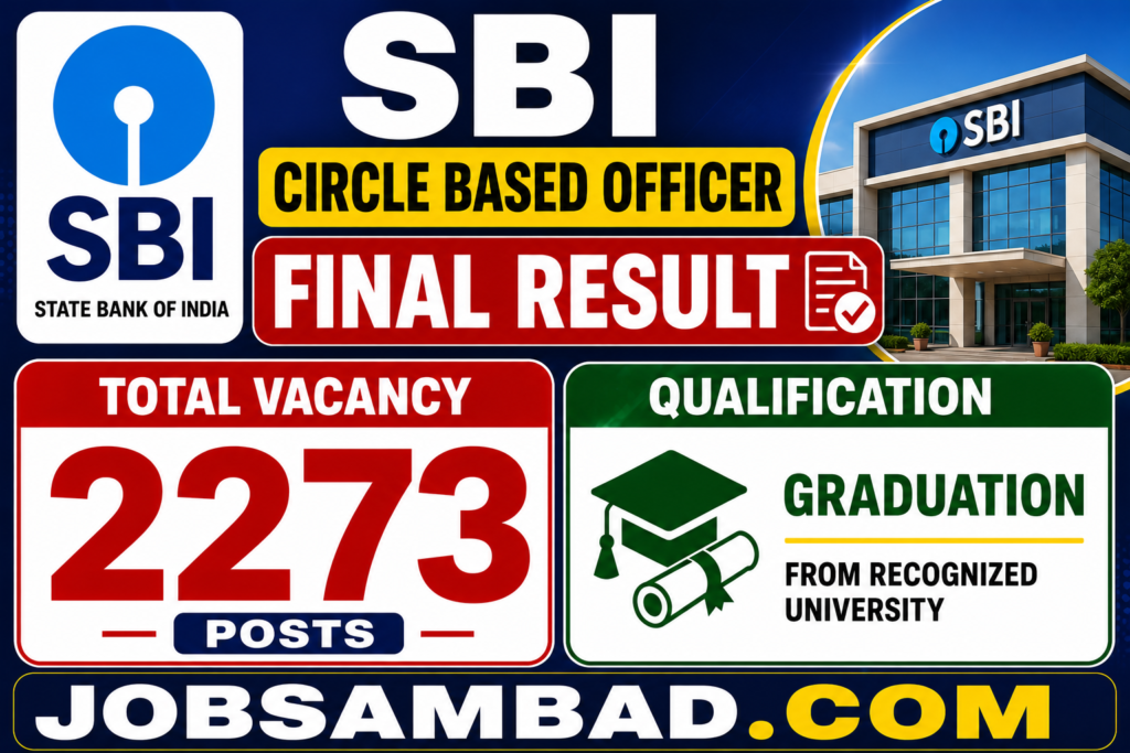 SBI 2273 Circle Based Officer Final Result