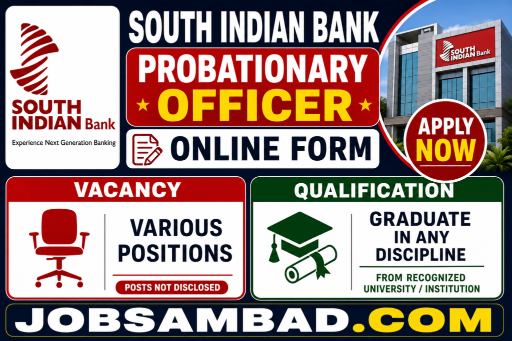 South Indian Bank Probationary Officer Form