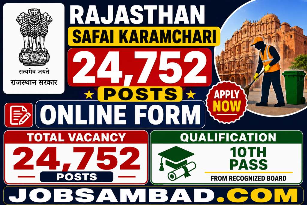 Rajasthan 24752 Safai Karamchari Online Form