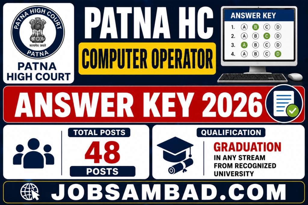 Patna HC Computer Operator Answer Key 2026