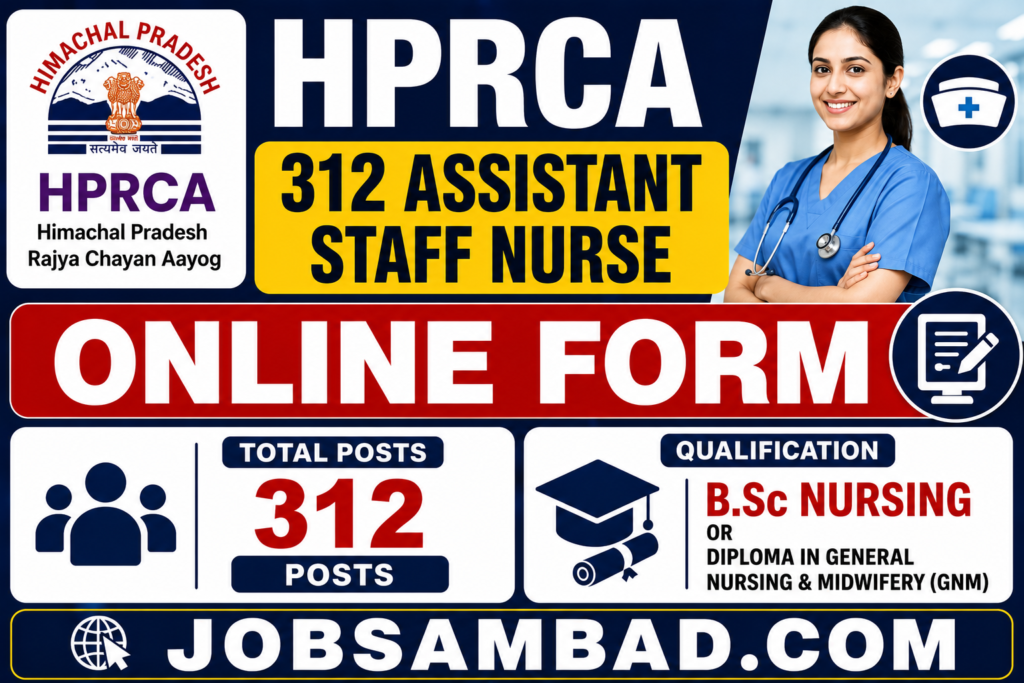 HPRCA 312 Assistant Staff Nurse Online Form