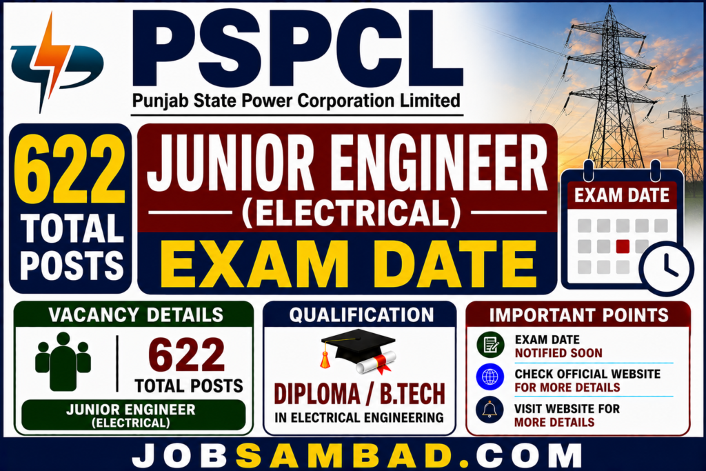 PSPCL Junior Engineer (Electrical) Exam Date