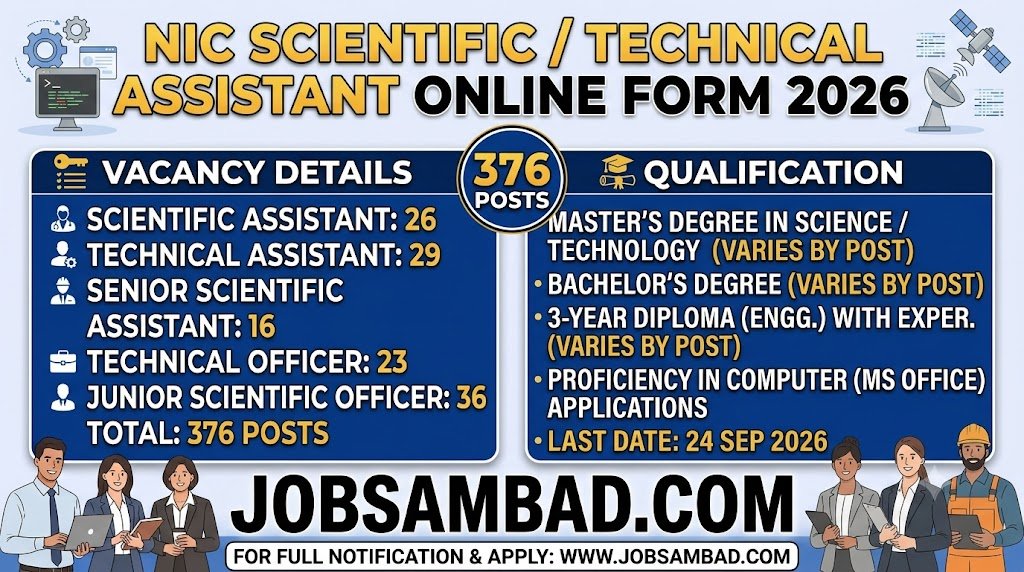 NIC Scientific / Technical Assistant Online Form