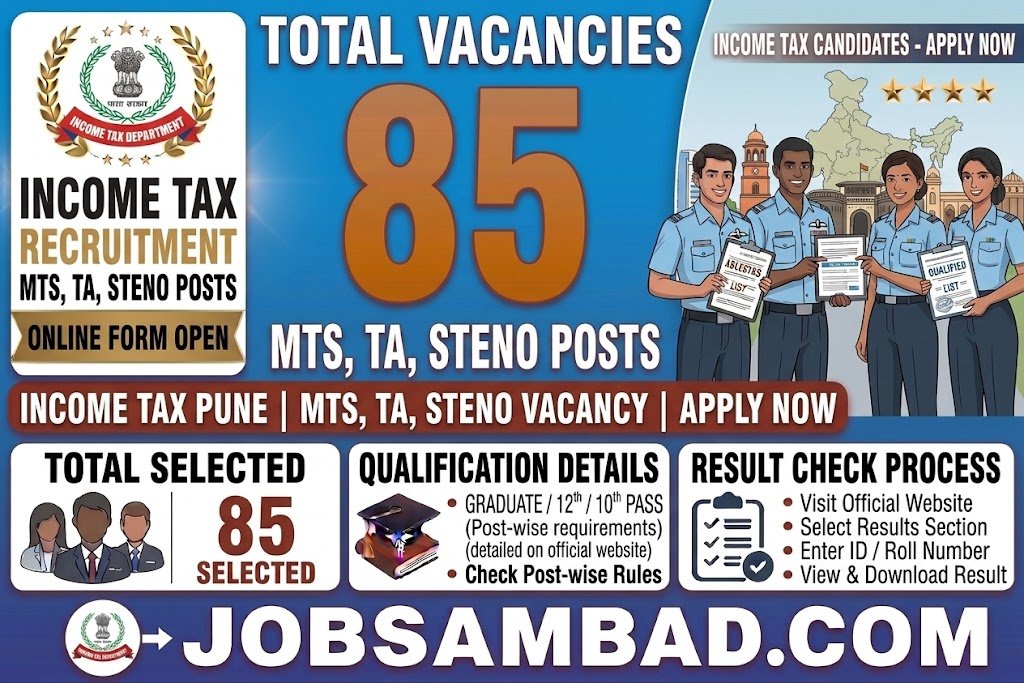 Pune Income Tax MTS, TA, Steno Online Form