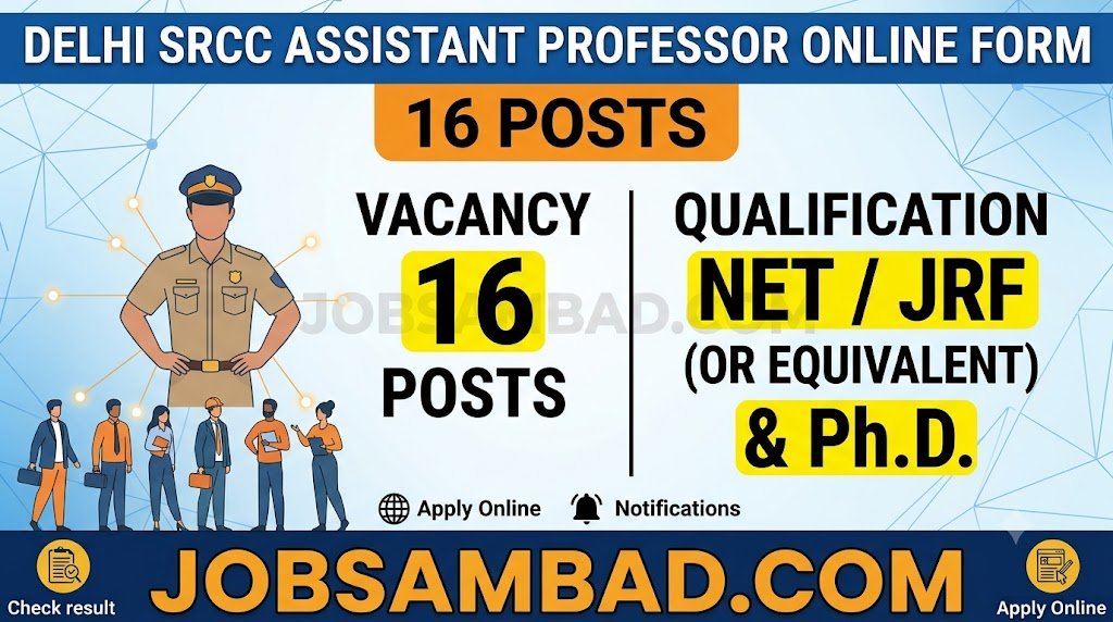 Delhi SRCC Assistant Professor Online Form