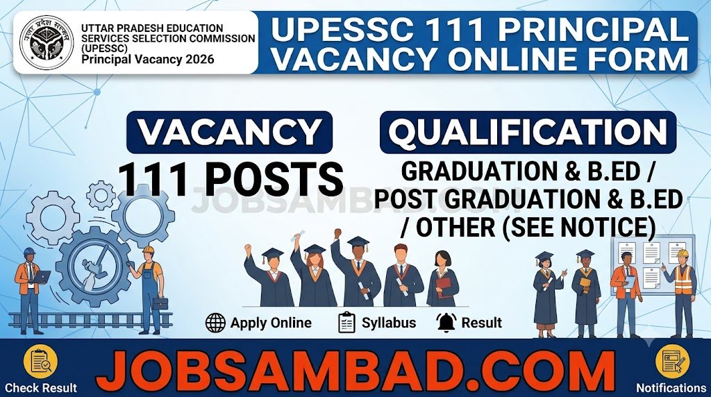 UPESSC 111 Principal Vacancy Online Form