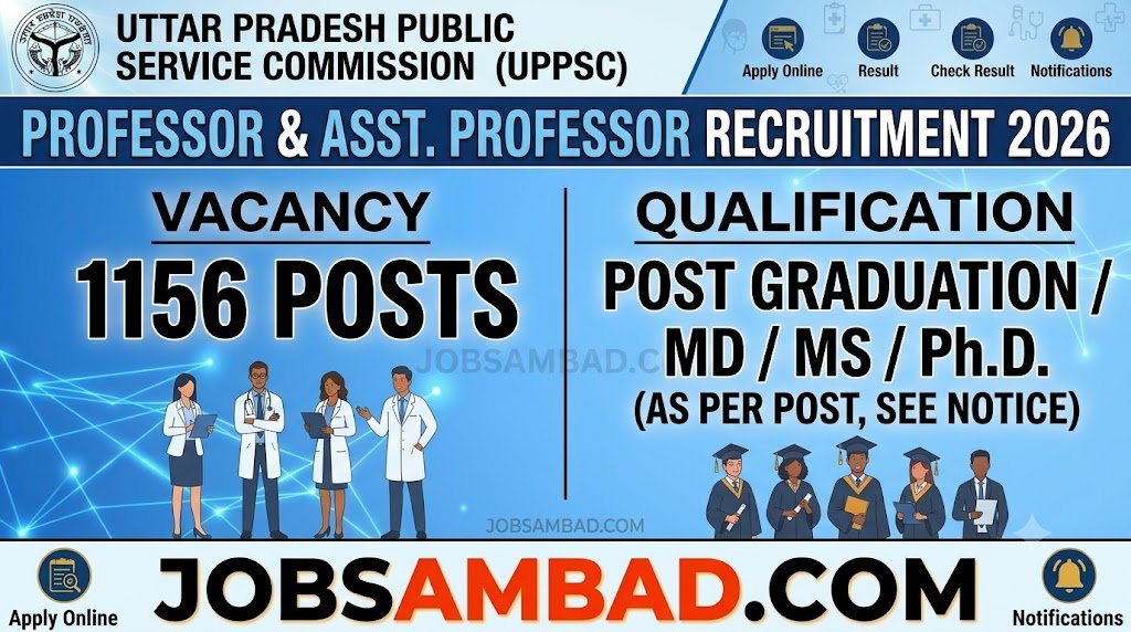 UPPSC Professor, Asst. Professor Online Form