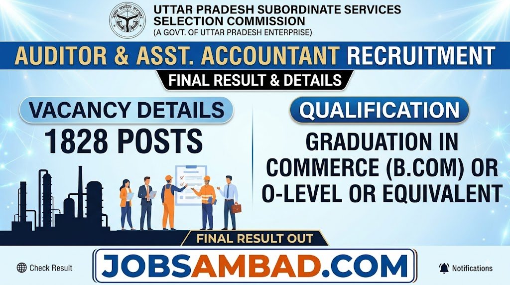 UPSSSC Auditor, Asst. Accountant Final Result