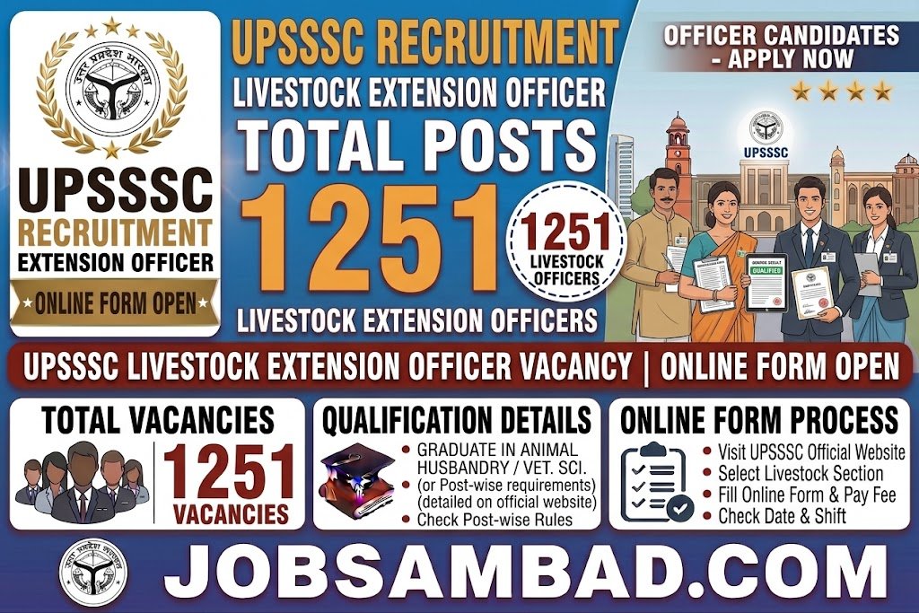UPSSSC Livestock Extension Officer Online Form