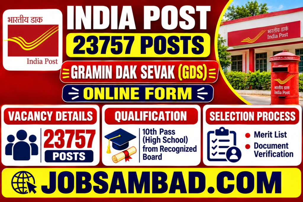 India Post 23757 Gramin Dak Sevak Online Form