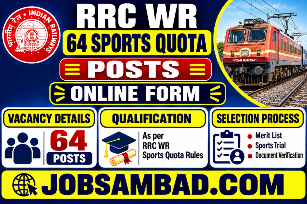 RRC WR 64 Sports Quota Posts Online Form