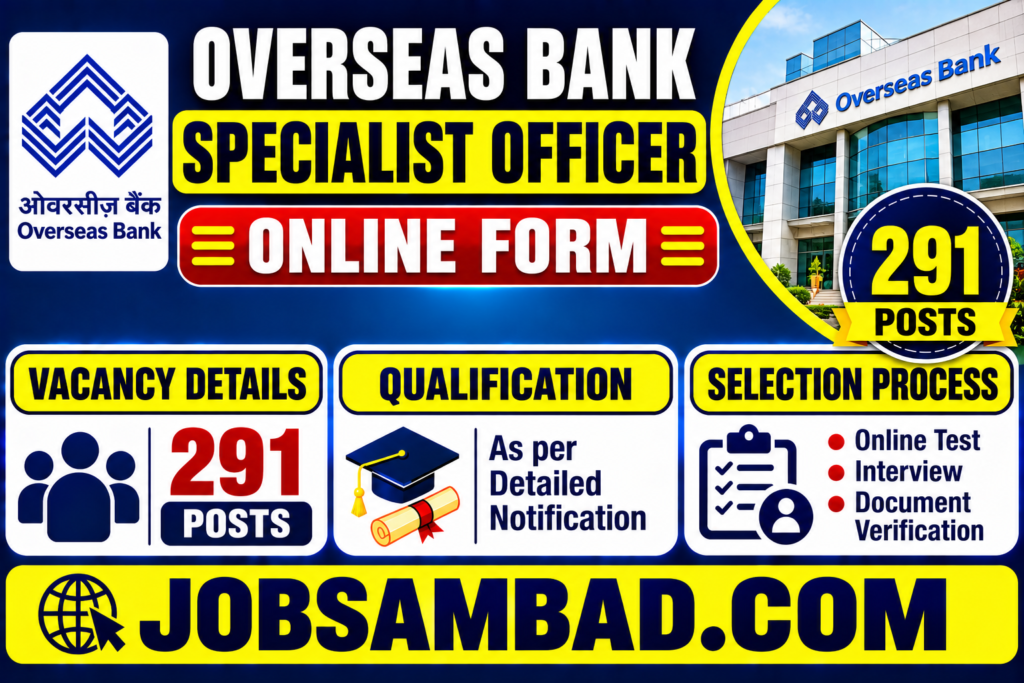 Overseas Bank Specialist Officer Online Form