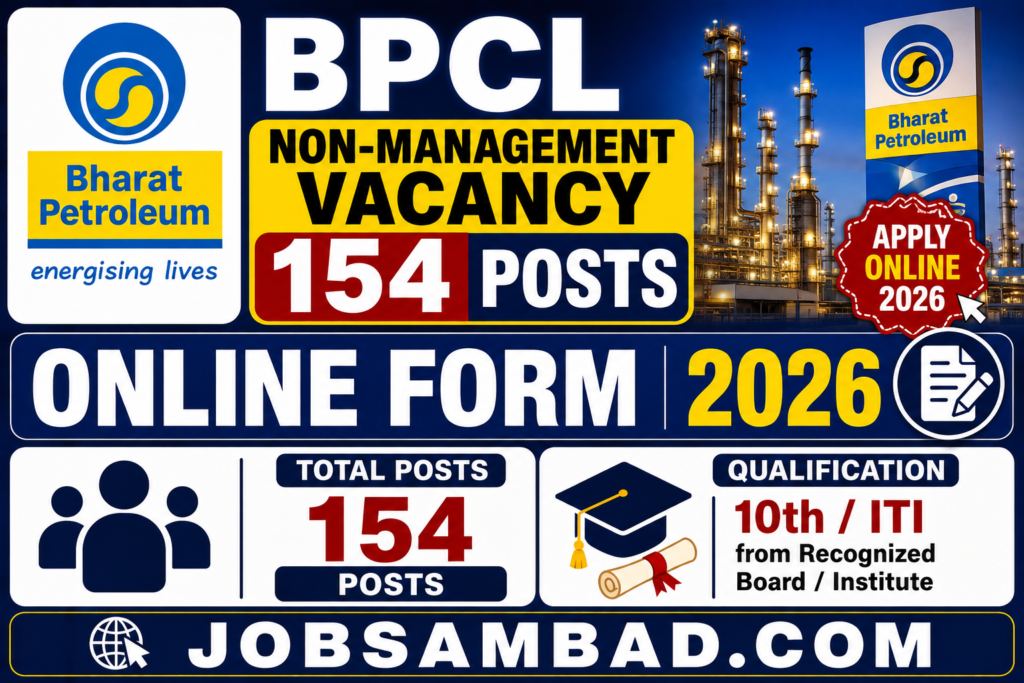 BPCL Non-Management Vacancy Online Form
