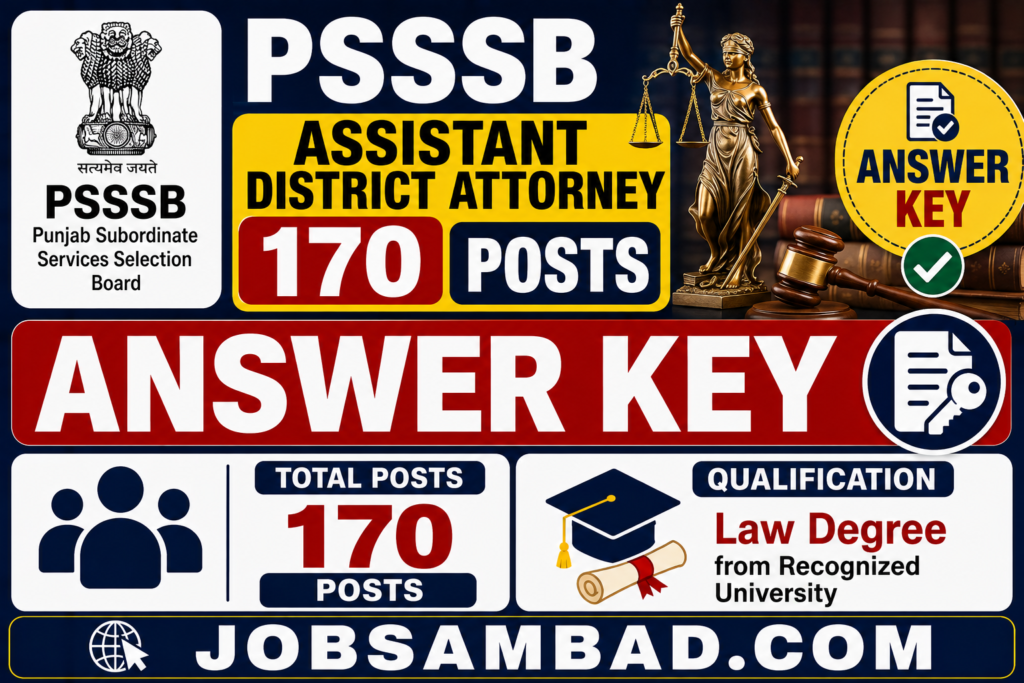 PSSSB Assistant District Attorney Answer Key